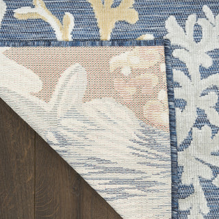 Nourison Suncoast SNC04 Denim Multicolor Area Rug Corner Image