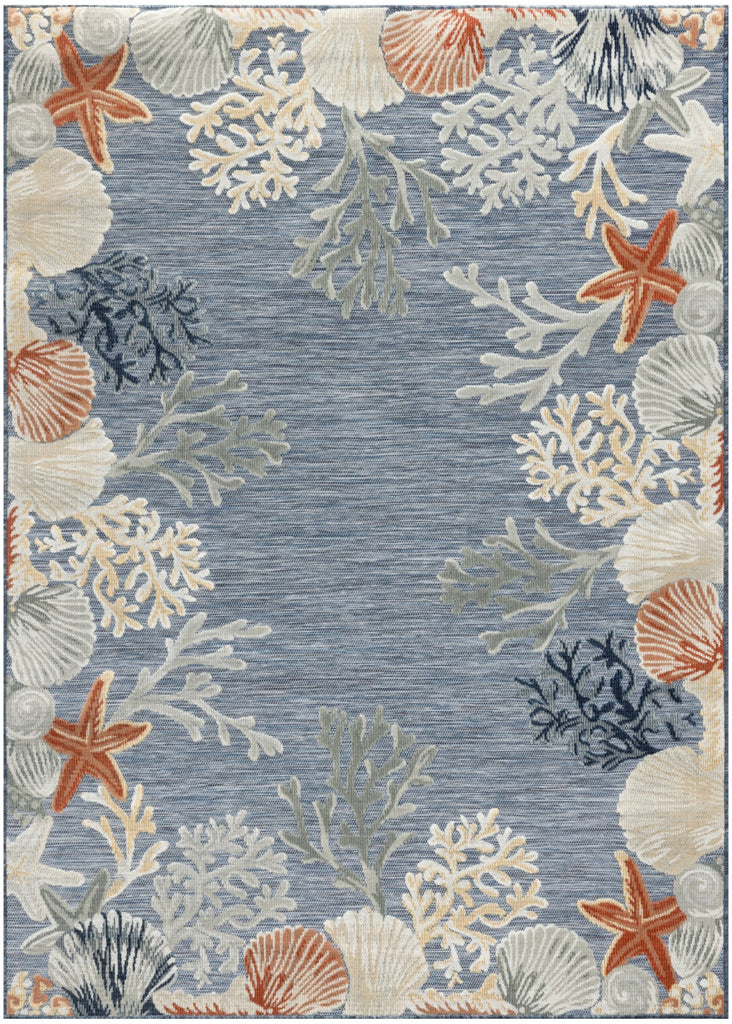 Nourison Suncoast SNC04 Denim Multicolor Area Rug main image