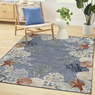 Nourison Suncoast SNC04 Denim Multicolor Area Rug Room Image Feature