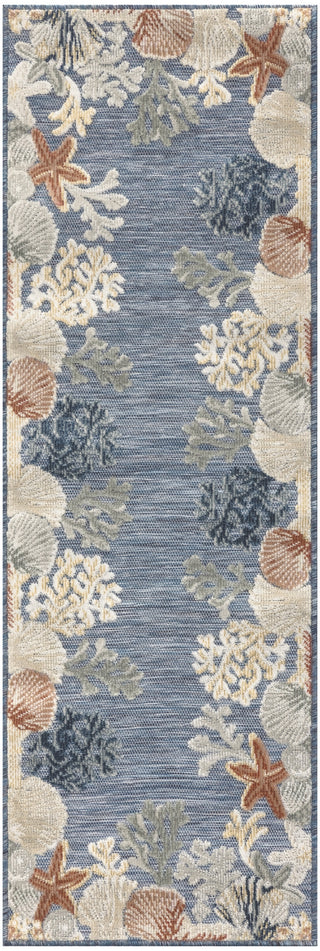 Nourison Suncoast SNC04 Denim Multicolor Area Rug Main Image