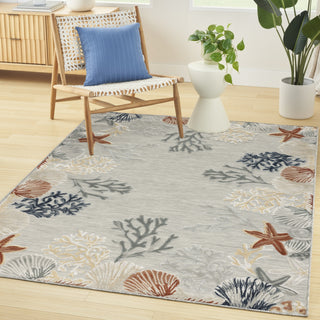 Nourison Suncoast SNC04 Grey Multicolor Area Rug Room Image Feature