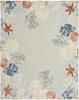 Nourison Suncoast SNC04 Grey Multicolor Area Rug Main Image