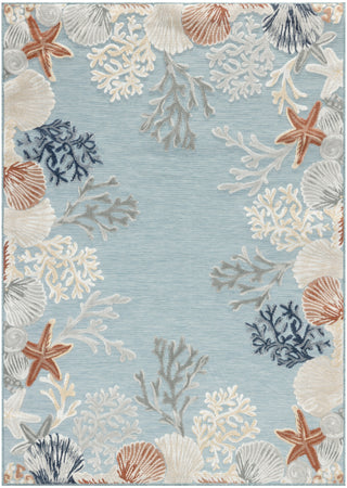 Nourison Suncoast SNC04 Teal Multicolor Area Rug main image