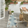Nourison Suncoast SNC04 Teal Multicolor Area Rug Corner Image
