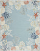 Nourison Suncoast SNC04 Teal Multicolor Area Rug Main Image
