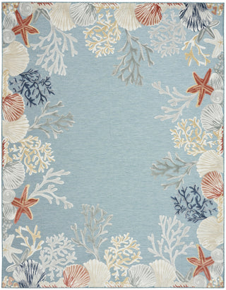 Nourison Suncoast SNC04 Teal Multicolor Area Rug Main Image
