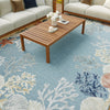 Nourison Suncoast SNC04 Teal Multicolor Area Rug Room Image Feature