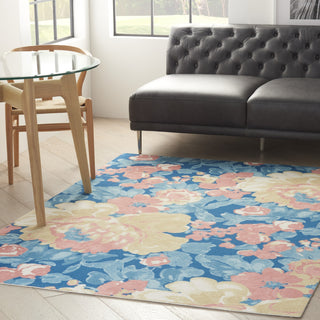 Nourison Sun N' Shade SND85 Blue Area Rug by Waverly Corner Image