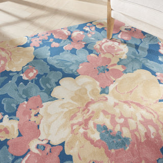 Nourison Sun N' Shade SND85 Blue Area Rug by Waverly Corner Image