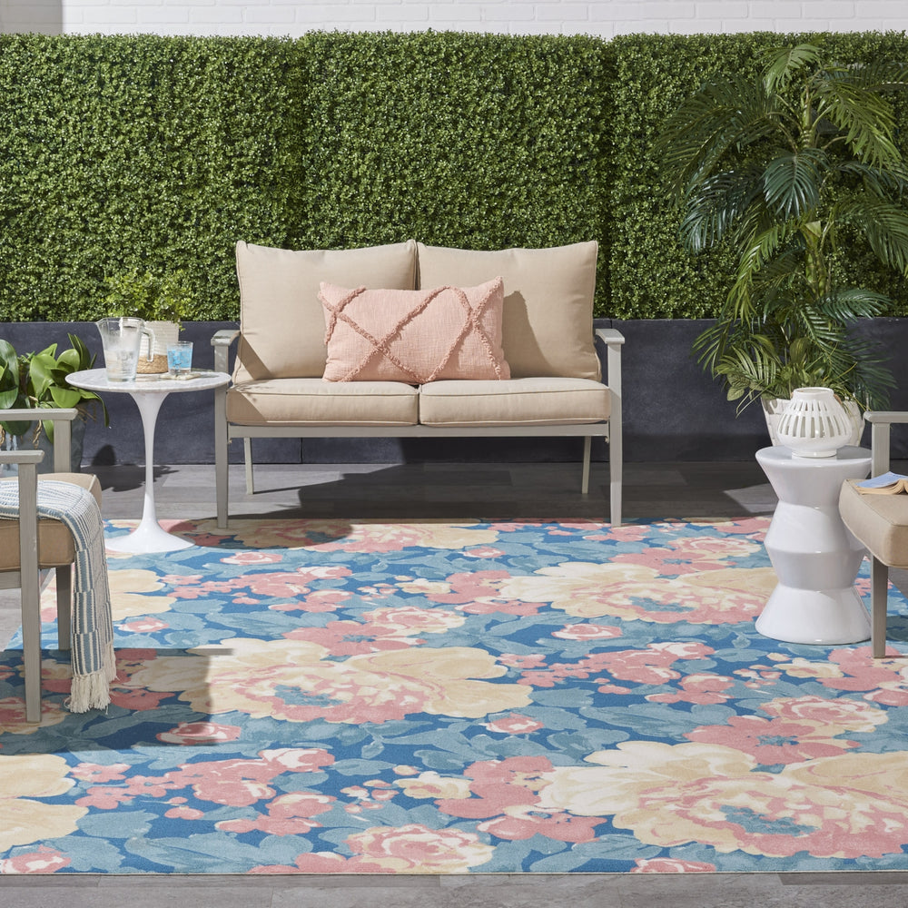 Nourison Sun N' Shade SND85 Blue Area Rug by Waverly Room Image Feature
