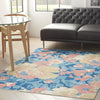 Nourison Sun N' Shade SND85 Blue Area Rug by Waverly Corner Image