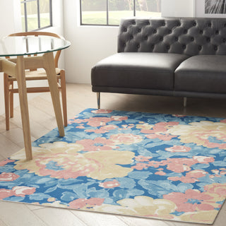 Nourison Sun N' Shade SND85 Blue Area Rug by Waverly Corner Image