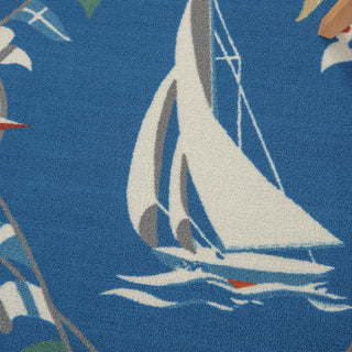 Nourison Sun N' Shade SND89 Navy Area Rug by Waverly Corner Image