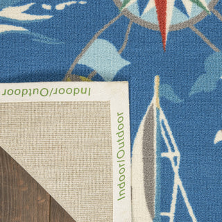Nourison Sun N' Shade SND89 Navy Area Rug by Waverly Corner Image