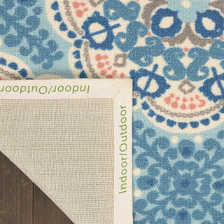 Nourison Sun N' Shade SND90 Blue Area Rug by Waverly Corner Image