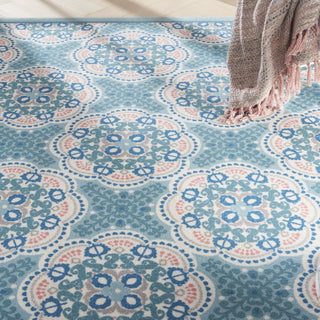Nourison Sun N' Shade SND90 Blue Area Rug by Waverly Corner Image