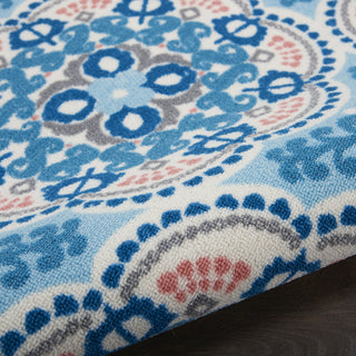 Nourison Sun N' Shade SND90 Blue Area Rug by Waverly Corner Image