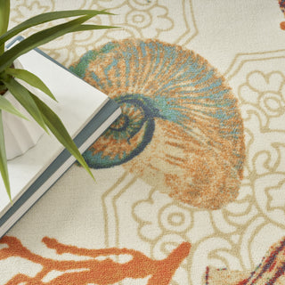 Nourison Wav01/Sun and Shade SND92 Ivory/Multi Area Rug by Waverly Corner Image
