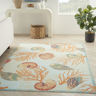 Nourison Sun N' Shade SND92 Light Blue Area Rug by Waverly Corner Image