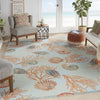 Nourison Sun N' Shade SND92 Light Blue Area Rug by Waverly Corner Image