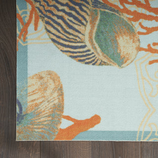 Nourison Sun N' Shade SND92 Light Blue Area Rug by Waverly Detail Image