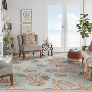 Nourison Sun N' Shade SND92 Light Blue Area Rug by Waverly Room Image Feature