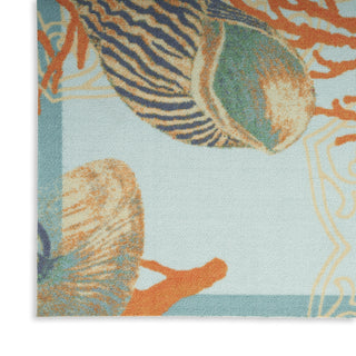 Nourison Sun N' Shade SND92 Light Blue Area Rug by Waverly Texture Image