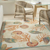 Nourison Wav01/Sun and Shade SND92 Ivory/Multi Area Rug by Waverly Corner Image
