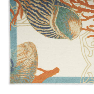Nourison Wav01/Sun and Shade SND92 Ivory/Multi Area Rug by Waverly Texture Image