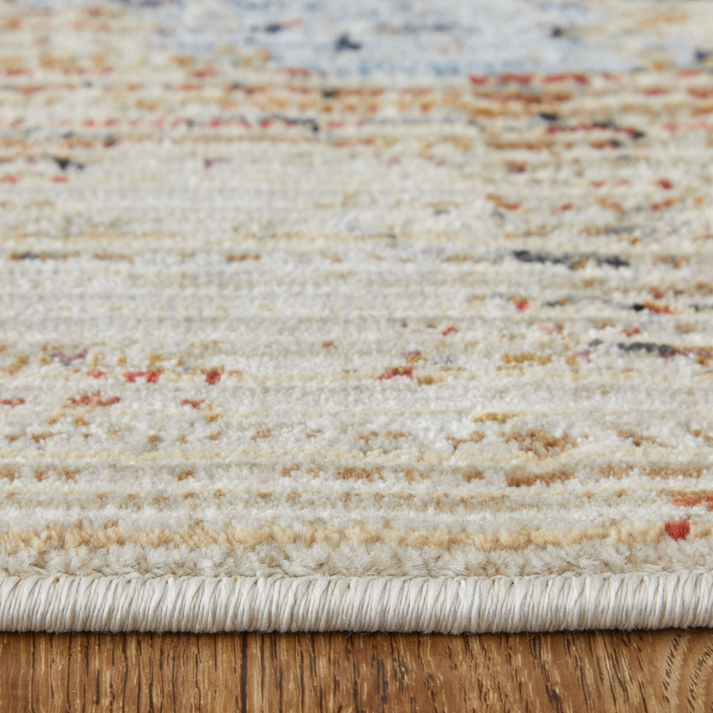 Feizy Sonora 39NWF Tan/Blue/Gray Area Rug Lifestyle Image Feature