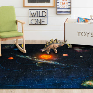 Mohawk Home Prismatic Solar System Black Area Rug