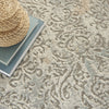 Nourison Soma SOM05 Grey/Ivory Area Rug Corner Image