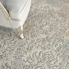 Nourison Soma SOM05 Grey/Ivory Area Rug Corner Image