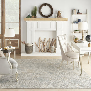 Nourison Soma SOM05 Grey/Ivory Area Rug Room Image Feature