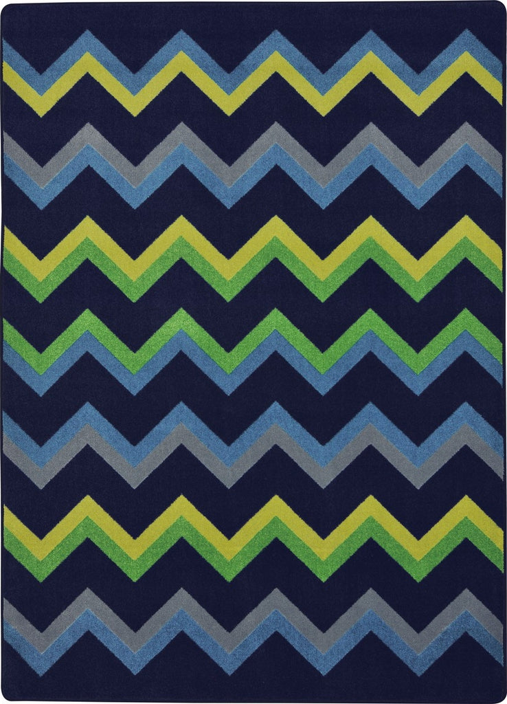 Joy Carpets Kid Essentials Sonic Navy Area Rug