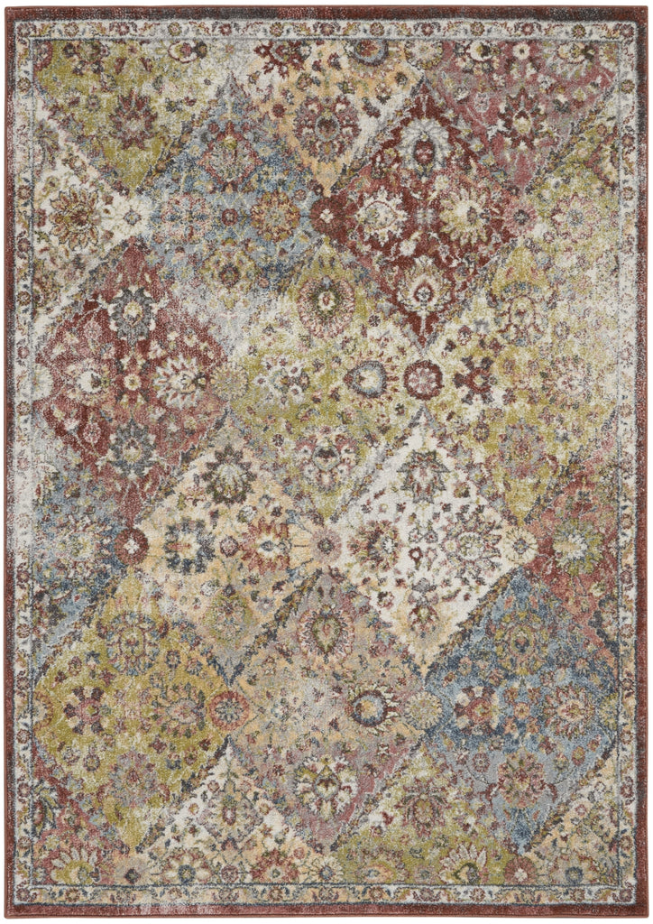 Nourison Soraya SOR01 Terracotta Multicolor Area Rug main image