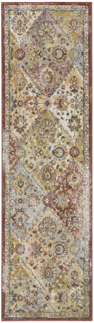 Nourison Soraya SOR01 Terracotta Multicolor Area Rug Main Image
