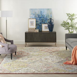 Nourison Soraya SOR01 Terracotta Multicolor Area Rug Room Image Feature