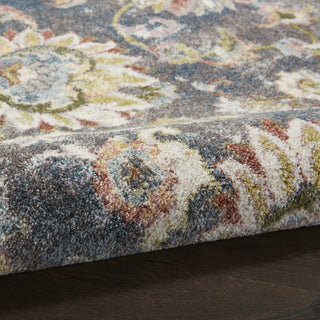 Nourison Soraya SOR02 Charcoal Multi Area Rug Corner Image