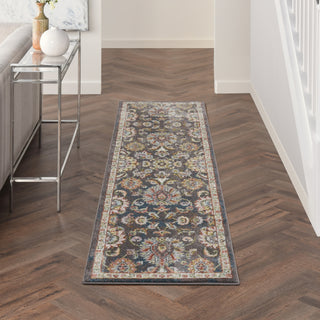 Nourison Soraya SOR02 Charcoal Multi Area Rug Corner Image