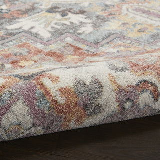 Nourison Soraya SOR04 Blue Multicolor Area Rug Corner Image