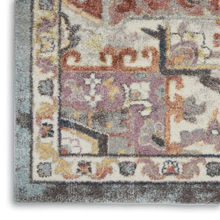 Nourison Soraya SOR04 Blue Multicolor Area Rug Texture Image