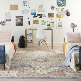 Nourison Soraya SOR04 Blue Multicolor Area Rug Room Image Feature
