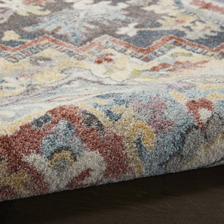 Nourison Soraya SOR04 Charcoal Multi Area Rug Corner Image