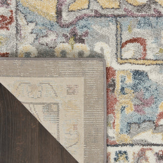 Nourison Soraya SOR04 Charcoal Multi Area Rug Corner Image