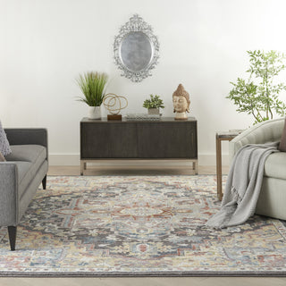 Nourison Soraya SOR04 Charcoal Multi Area Rug Room Image Feature