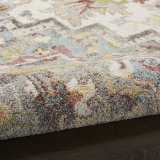 Nourison Soraya SOR04 Ivory Multicolor Area Rug Corner Image