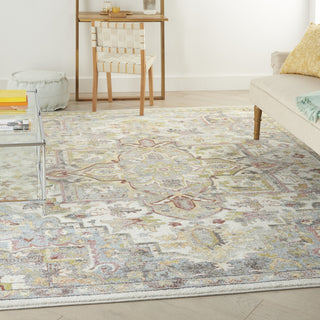 Nourison Soraya SOR04 Ivory Multicolor Area Rug Corner Image