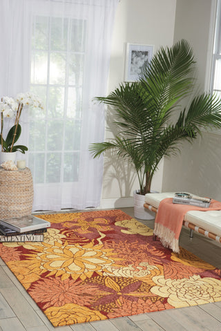 Nourison South Beach SOU07 Spice Area Rug Corner Image