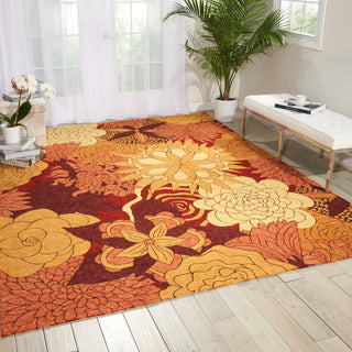 Nourison South Beach SOU07 Spice Area Rug Corner Image